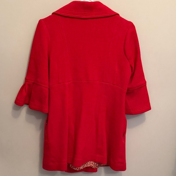 Forever 21 Vibrant Red Jacket 3/4 Length Sleeve. Size Medium - Picture 8 of 9